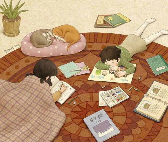 有親姐妹是什么感覺？讓插畫師來告訴你（組圖）