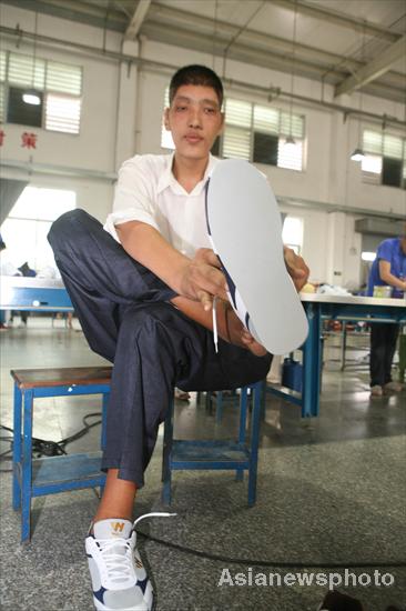 Finally, big man gets his shoes